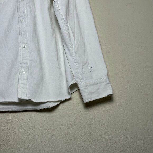 Avirex White Men XL Button Up Short Sleeve Shirt Military Tailored Indie Tiger - Picture 11 of 13
